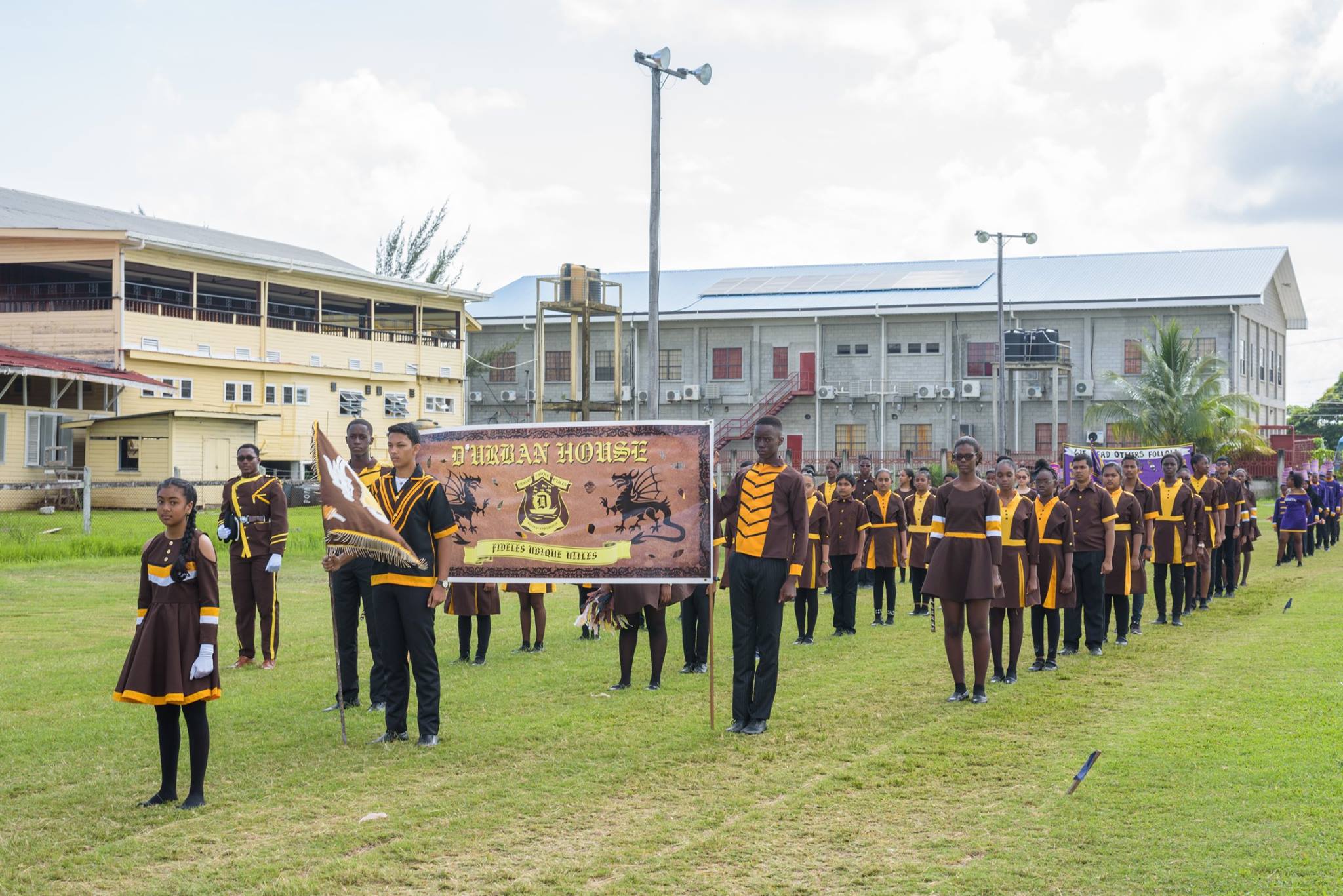 <strong></strong><br>Rows and columns! The marching squad of Durban House await their commander’s instructions.<br>Photo: <em>Lictor Live!</em>